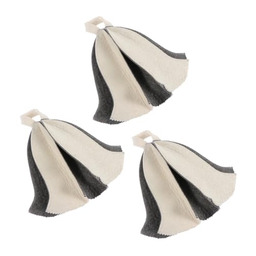 Healeved 3stücke Sauna Mützen Aus Filz Wiederverwendbare Und Bequeme Sauna Hüte Für Männer Und Frauen Mit Praktischem Aufhänger Und Optimaler Luftzirkulation von Healeved