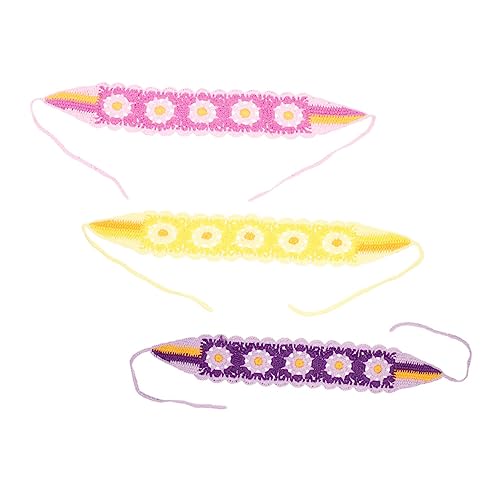 Healeved 3stücke Teiliges Blumen-haarbänder Für Mädchen Weiche Elastische Stirnbänder Für Partys Picknicks Und Besondere Anlässe von Healeved