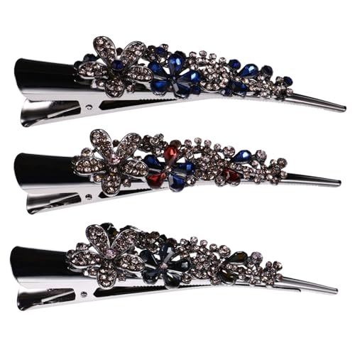 Healeved 3stücke Zarte Haarnadeln Mädchen Haar Clips Strass Alligator Clips Für Damen von Healeved