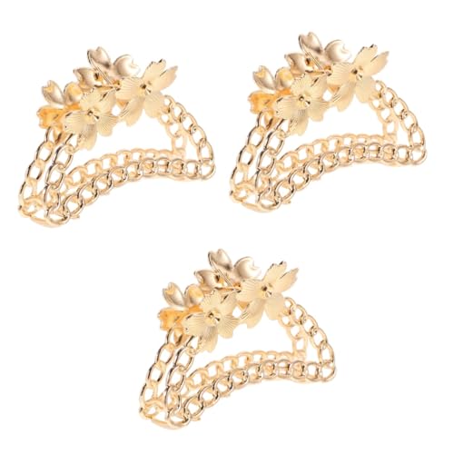 Healeved 3stücke Blumen-haarspange Für Frauen Eleganter Haarklammer Mit Kette Für Dickes Und Langes Haar Perfektes Haaraccessoire Für Büro Party Und Besondere Anlässe von Healeved