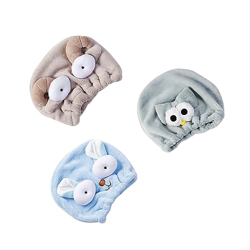 Healeved 3stücke Cartoon Tier Dry Hair Hat Schnelltrocknendes Handtuch Mit Starker Wasseraufnahme Hase Vogel Ziege Für Komfortable Haarpflege Und Vielseitigen Einsatz von Healeved