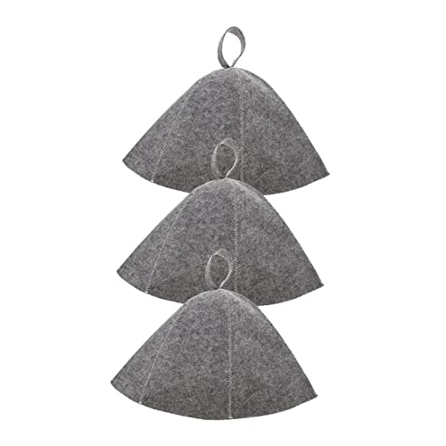 Healeved 3stücke Dicke Filz Sauna-hut Für Damen Und Herren Atmungsaktive Und Leichte Sauna Kappe Für Wellness Und Entspannung Im Dampfbad von Healeved