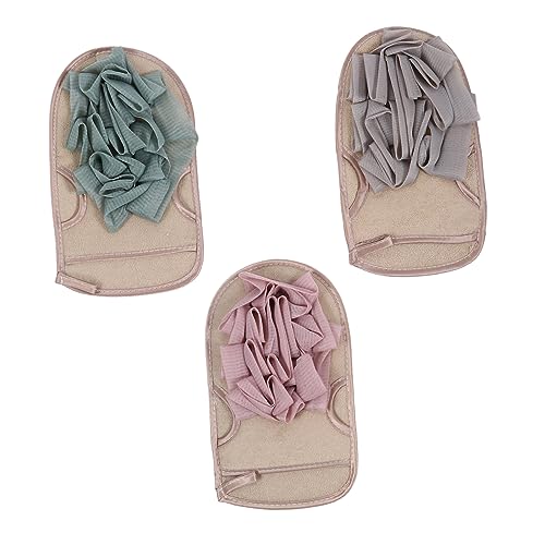 Healeved 3stücke Doppelseitige Badeschwammtücher Ergonomische Peeling-handschuhe Für Sanfte Hautreinigung Und Massage Für Männer Und Frauen von Healeved