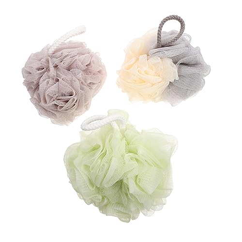 Healeved 3stücke Duschschrubber Mit Peeling-badeschrubber Badeschaum-netzbälle Und Hautschrubber Für Gründliche Körperreinigung Badezubehör Für Damen Und Herren von Healeved