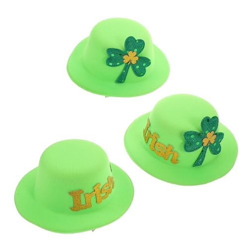 Healeved 3stücke Grüne Hut-haarspangen Für Damen Mädchen St Patricks Day-accessoires Party-haarschmuck Verspieltes Grün Bequemer Sitz Für Feiern Vielseitige Haarspangen von Healeved