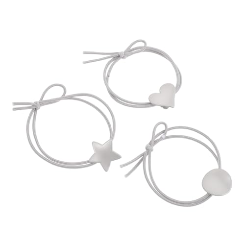 Healeved 3stücke Haarbänder Mit Haargummihalter Elastische Haargummis in Stern Und Herzform Hohe Elastizität Kein Hängenbleiben Für Frauen Und Mädchen Geeignet Für Dickes Haar Und von Healeved