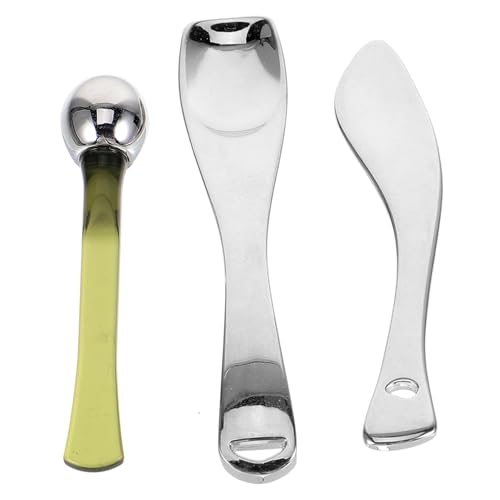 Healeved 3stücke Kosmetik Cremespatel Mit Metallspachteln Für Augencreme Und Gesichtscremes Als Beauty-scoop Und Make-up-löffel Um Lotions Und Cremes Gleichmäßig Aufzutragen von Healeved