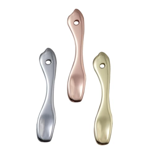 Healeved 3stücke Kosmetiklöffel Aus Zinklegierung Make-up-schaufel Make-up-löffel Zum Dosieren Und Mischen Von Gesichtscremes Kompakt Und Tragbar Für Hygienisches Auftragen Und Reisen von Healeved