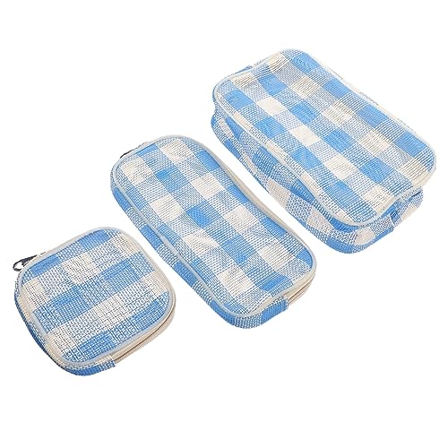 Healeved 3stücke Kosmetiktasche Mit Reißverschluss Tragbare Aufbewahrungstasche Für Make-up Reisezubehör Geeignet Für Damen Camping Fitnessstudio Und Heimgebrauch von Healeved