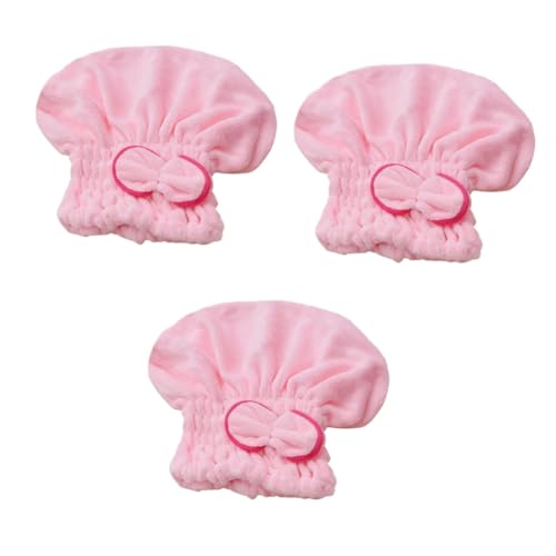 Healeved 3stücke Mikrofaser Haartrockenkappe Mit Elastischem Band Schnelltrocknende Duschhaube Für Damen Für Bad Gym Und Reisen Hautfreundlich Und Super Saugfähig Mit Zufälligem von Healeved