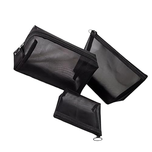 Healeved 3stücke Reisekosmetiktasche Aus Netz in Verschiedenen Make-up-Aufbewahrungstasche Handtasche Für Reise Tragbar Für Frauen Und Mädchen Geeignet Für Reisen Urlaub Camping Und von Healeved