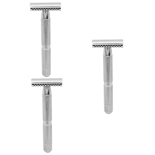 Healeved 3stücke Sicherer Rasierer Aus Edelstahl Doppelter Nassrasierer Für Männer Professionelles Design Mit Rutschfester Grifffläche Für Barbershops Und Zuhause Hautschonend Ohne Healeved 3stücke Sicherer Rasierer Aus Edelstahl Doppelter Nassrasierer Für Männer Professionelles Design Mit Rutschfester Grifffläche Für Barbershops Und Zuhause Hautschonend Ohne von Healeved