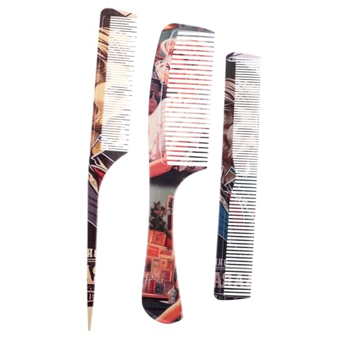Healeved 3stücke Teiliges Graffiti Friseurbedarf Set Retro Haarschneidekamm Für Männer Vielseitig Einsetzbar Für Haarschnitte Und Styling Langlebig Und Stylisch Für Zuhause von Healeved