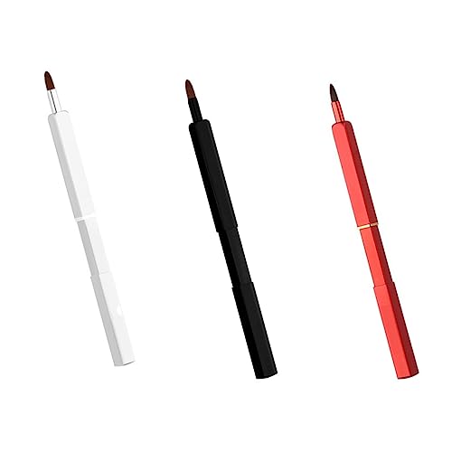 Healeved 3stücke Teiliges Tragbare Ausziehbare Lippenpinsel Für Präzises Make-up Für Lippenstift Und Lidschatten Für Täglichen Gebrauch Und Unterwegs von Healeved