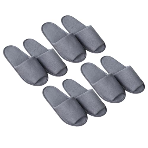 Healeved 4 Paare Herren Einweg Faltbare Hausschuhe Offene Zehen Atmungsaktiv Leicht Reise Hotel Gäste Slipper Komfortabel Rutschfest von Healeved