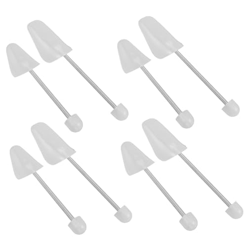Healeved 4 Paare Kunststoff Schuhspanner mit Federdruck Unisex Schuhformer zur Faltenvermeidung Flexible Einlagen für Sneaker und Stiefel Robuste Kompakte Schuhspanner für Männer und Frauen von Healeved
