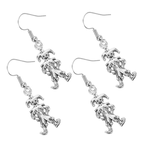 Healeved 4paare Clown-ohrringe Für Damen Süße Zirkus-ohrhänger Mit Anhänger Kostüm-accessoires Für Karneval Halloween Partygeschenke von Healeved