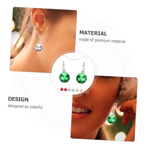 Healeved 4 Paare Weihnachtsglocken Ohrringe Party Ohrschmuck Weihnachtsanhänger Bunte Weihnachtskugeln Baumelnde Ohrhänger Festliche Dekoration für Damen Healeved 4 Paare Weihnachtsglocken Ohrringe Party Ohrschmuck Weihnachtsanhänger Bunte Weihnachtskugeln Baumelnde Ohrhänger Festliche Dekoration für Damen von Healeved