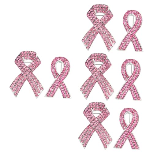 Healeved 4 Sätze Brustkrebs Bewusstseinsbroschen Mit Rhinestone Anstecknadel Für Charity Events Vielseitig Tragbar Kleidung Taschen Schals 2 Stück * 4 von Healeved