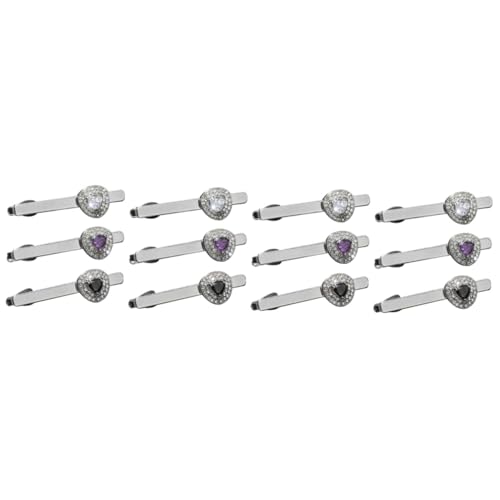 Healeved 4 Sätze Herren Krawattenklammern Mit Bling Edelstein Stilvolle Und Einzigartige Krawattenclips Für Business Anlässe Langlebig Und Leicht Als Für Männer 3 Stück * 4 von Healeved