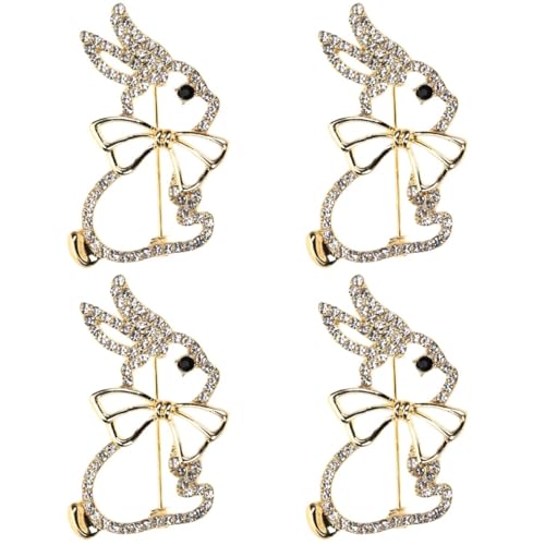 Healeved 4 Sätze Kaninchen Broschen Anstecknadeln Für Kleidung Ostern Dekoration Wunderschöne Brustpins Für Damen 2 Stück * 4 von Healeved