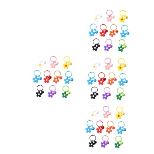 Healeved 4 Sätze Teiliges Farbenfrohe Bell Schlüsselanhänger Charm Niedliche Anhänger Für Taschen Schlüssel Perfektes Für Freundinnen Diy Bastelprojekte 10 Stück * 4 von Healeved