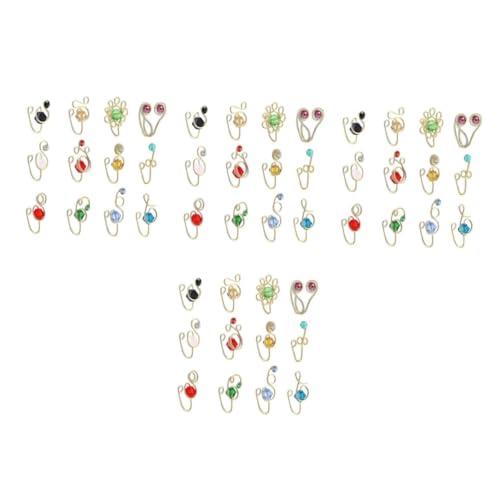 Healeved 4 Sätze Teiliges Nasenringe Mit Strass Afrikanische Fake Nasenmanschetten Diy Handgemachte Kupferdraht Nasenschmuck Für Frauen Hypoallergen Und Schmerzfrei 12 Stück * 4 von Healeved