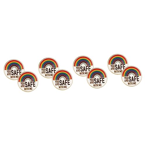 Healeved 4 Sätze You Are Safe With Me Rainbow Brosche Emaille Pins Farbiger Anstecker Für Kleidung Rucksäcke Für Und Kreative Accessoires 2 Stück * 4 von Healeved