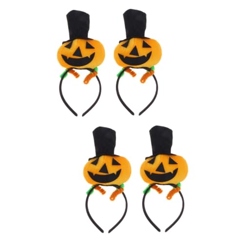 Healeved 4 Stck. Halloween Haarreifen Kürbis Kugel Design Haarreif Party Haarschmuck für Erwachsene Karneval Halloween Kostüm Zubehör von Healeved