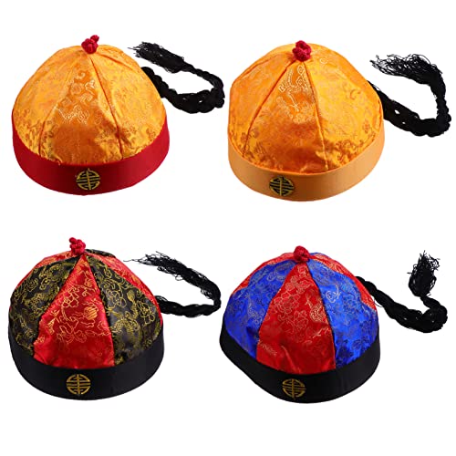 Healeved 4stücke Retro Qing Dynasty Performance Hut Mit Braid Dekorative Mützen Für Theater Und Cosplay Für Erwachsene Große Kopfgröße Kreative Kostümaccessoires Healeved 4stücke Retro Qing Dynasty Performance Hut Mit Braid Dekorative Mützen Für Theater Und Cosplay Für Erwachsene Große Kopfgröße Kreative Kostümaccessoires von Healeved