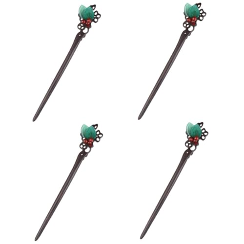 Healeved 4stücke Holz Haarnadel Aus Schwarzem Ebenholz Für Chignon Retro Haarschmuck Für Frauen Für Partys -style Und Tägliches Tragen Handgefertigt Elegant Und Langlebig von Healeved
