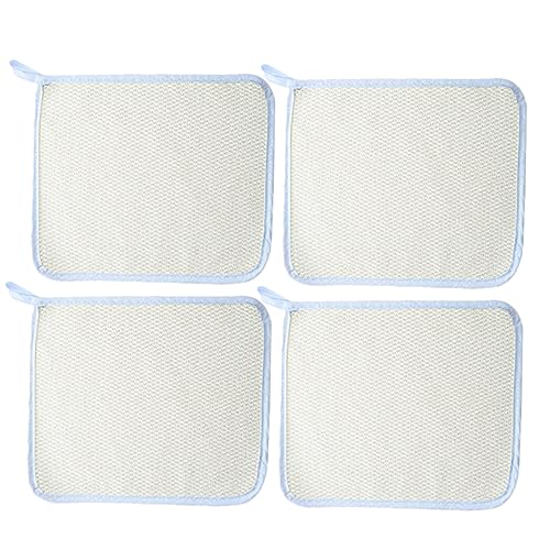 Healeved 4-teiliges Peeling-badetuch-set – Doppelseitiges Nylon-peeling-gesichtswaschtuch – Schnelltrocknend Badetuch Für Körper Und Gesicht – Weiches Und Sanftes Peeling von Healeved