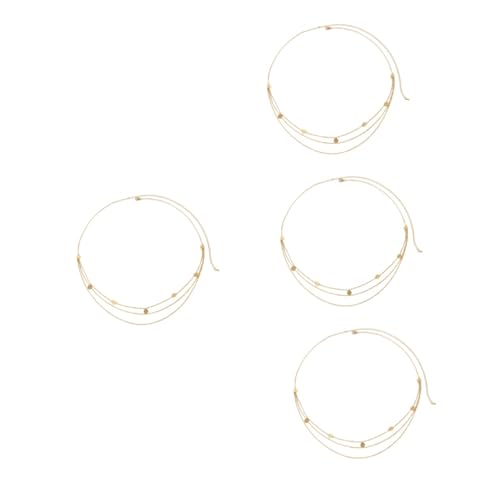 Healeved 4 Stück Bauchkette Damen Verstellbare Körperkette Eleganter Bikini Schmuck für Sommer Körperschmuck für Besondere Anlässe für Frauen von Healeved