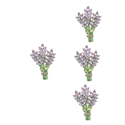 Healeved 4 Stück Blüten Brosche Damen Anstecknadel für Kleidung Dekorative Brosche für Besondere Anlässe Hochwertiges Design für Taschen Schals von Healeved