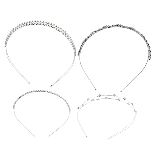 Healeved 4stücke Strass-stirnbänder Für Braut Exquisiter Haarband Aus Dekorativ Für Hochzeit Formeller Anlass Zarter Kopfschmuck Für Frau von Healeved