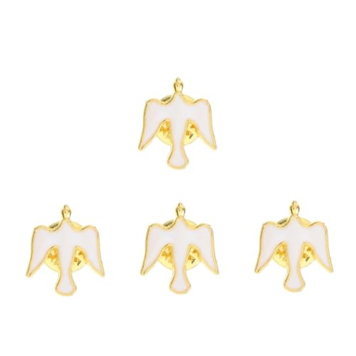 Healeved 4 Stück Brosche Gedenknadeln Taube Emaille Pin Beerdigung Denkmal Für Taube Schmuck Zubehör Anstecknadel Zur Taufe Krawattennadel Weiß Zinklegierung von Healeved