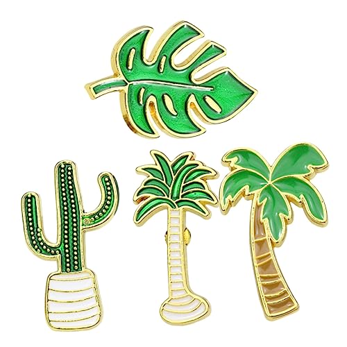 Healeved 4 Stück Broschen Baumform Modisch Einfache Anstecknadeln Langlebiges Legierungsmaterial Vielseitig für Kleidung Taschen Hüte Damen Schmuckaccessoires von Healeved