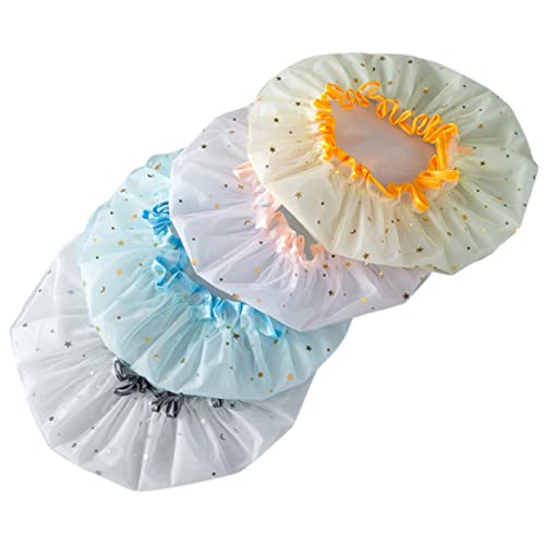 Healeved 4stücke Teiliges Duschhaube Für Damen Wasserdichte Atmungsaktive Badekappen Täglichen Gebrauch Und Schutz Vor Nässe Haarwäsche von Healeved