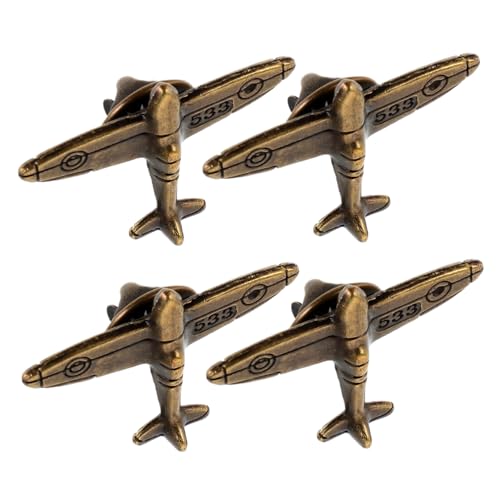 Healeved 4stücke Flugzeug-anstecknadel Für Herren Leichte Brosche Für Anzüge Pullover Schals Hüte Accessoires Geburtstagsschmuck von Healeved