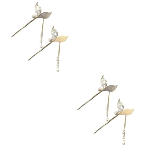 Healeved 4stücke Haarschmuck Perlen-tassel Haarnadeln Fischschwanz Haarklammer Für Elegante Frisuren Für Hochzeiten Und Besondere Anlässe von Healeved