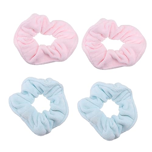 Healeved 4stücke Saugfähige Haar Scrunchies Für Nasses Haar Weiche Elastische Haargummis Für Damen Und Mädchen Zum Trocknen Und Styling Blau von Healeved