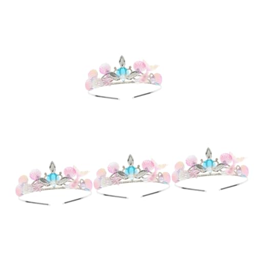 Healeved 4stücke Mädchen Krone Haarband Mit Strass Meerjungfrau Design Süßes Haarschmuck Für Partys Feiertage Und Besondere Anlässe Langlebig Und Farbenfroh Für Unvergessliche von Healeved