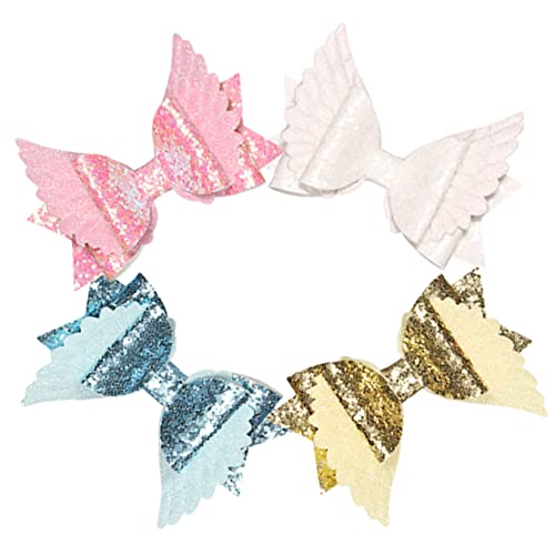 Healeved 4stücke Teiliges Junge Mädchen Haarspangen Mit Glitzer Bunte Schleifen Haaraccessoires Für Mädchen Für Feste Geburtstage Und Alltag von Healeved