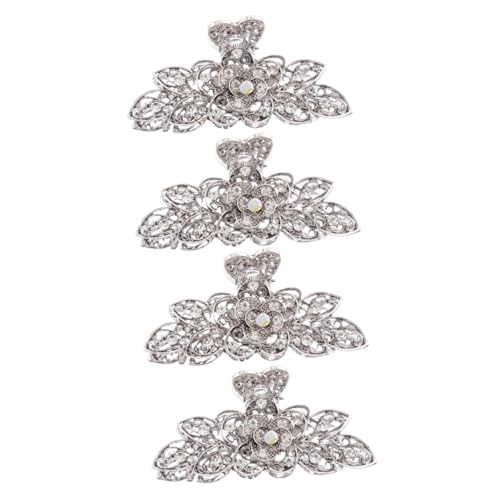 Healeved 4stücke Retro Haarklammern Mit Rhinestone-blüten-design Für Damen Elegante Haarspangen Für Dickes Und Normales Haar Für Jeden Anlass Und Outfits von Healeved