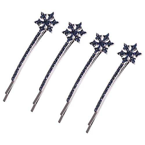 Healeved Haarschmuck Aus Metall in Schneeflockenform 4-teiliges Set Für Damen Weihnachts-haarschmuck Haarnadel-clips Für Dickes Haar von Healeved