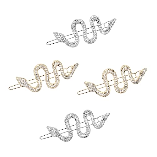 Healeved 4stücke Zarte Schlangen Haarspange Für Mädchen Legierung Kopfschmuck Frisur Zubehör Leuchtende Farbe Unverwüstlich von Healeved