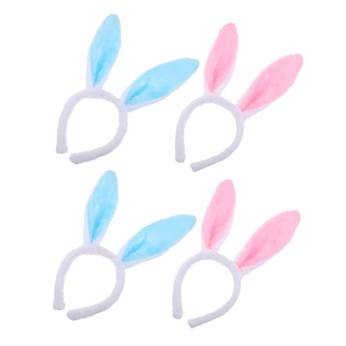 Healeved Osterdeko-stirnband Mit Ohren 4 Stück Haarband Mit Hasenohren Bequem Einzigartige Hasen-kopfbedeckung Für Kinderpartys von Healeved