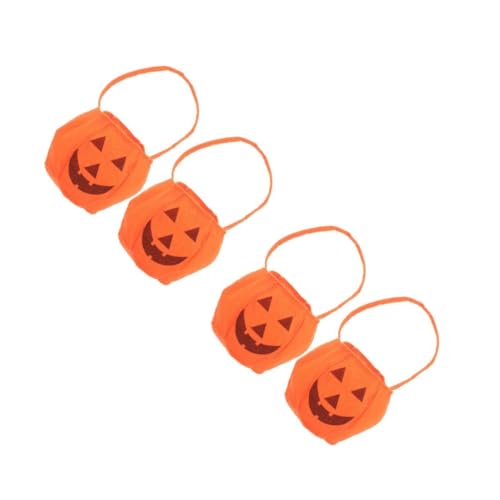 Healeved 4 Stück Halloween Vliesstoff Kürbis Handtaschen Stabile Süßigkeiten Sammeltaschen für Tragbare Trick Treat Taschen Dekorative Halloween Geschenkbeutel Orange Healeved 4 Stück Halloween Vliesstoff Kürbis Handtaschen Stabile Süßigkeiten Sammeltaschen für Tragbare Trick Treat Taschen Dekorative Halloween Geschenkbeutel Orange von Healeved