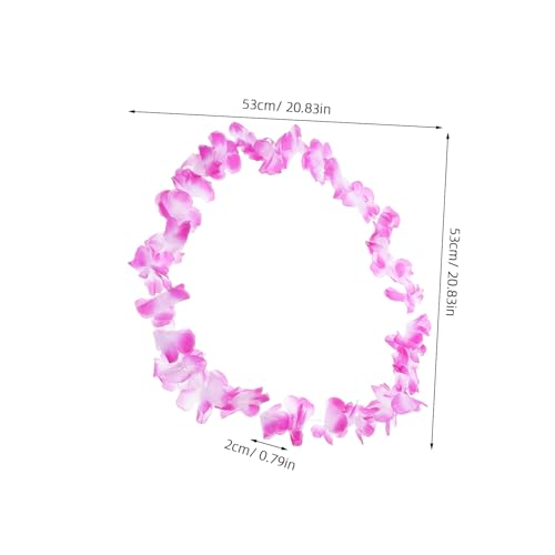Healeved 4 Stück Hawaii Blumenketten Set Teilig mit Stirnband Armband Halskette Violette Tropische Partydekoration Vielseitiges Accessoire für Strandhochzeit Beach Party und Luau von Healeved