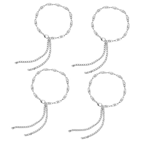 Healeved 4 Stück Hochhackige Schuhkette mit Strasssteinen Teiliges Abnehmbares Design Modisches Accessoire für Frauen für Verschiedene von High Heels Praktisch von Healeved